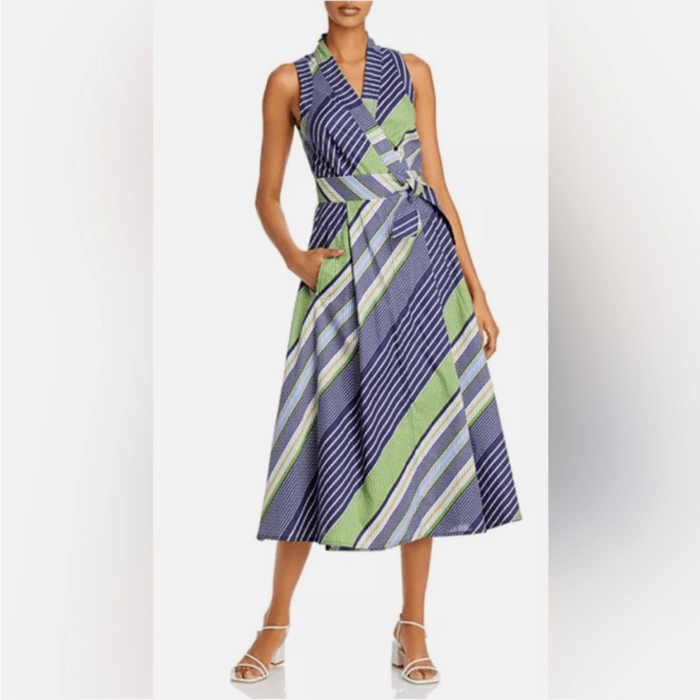 Tory Burch Striped Wrap Dress Size 0